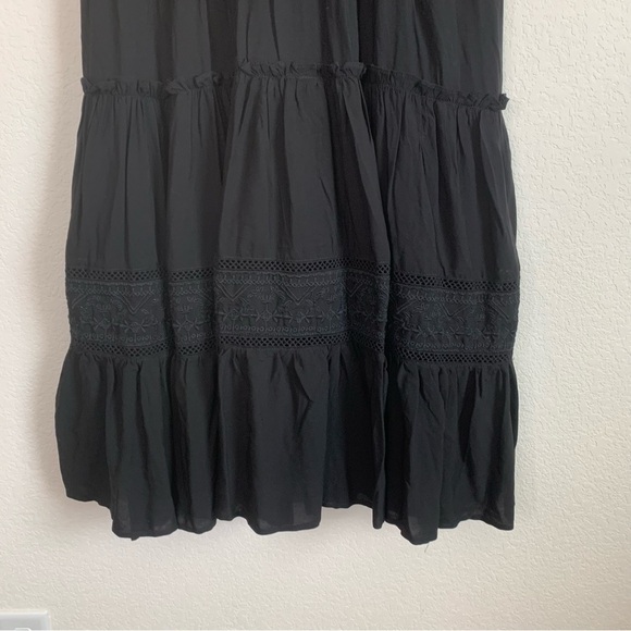 Starling Reine black embroidered bloom LS maxi dress - Picture 10 of 10